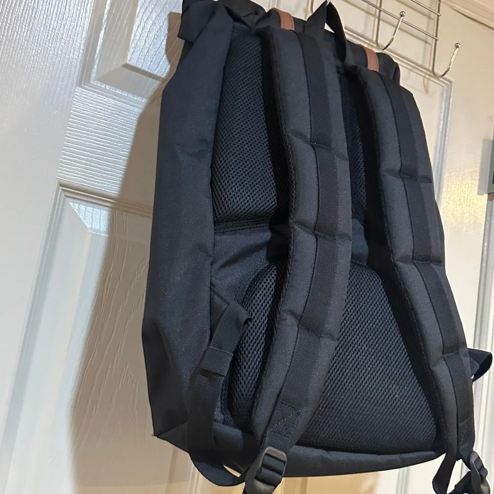 Herschel Supply Co Little America Backpack Black Tan Laptop Sleeve Rucksack